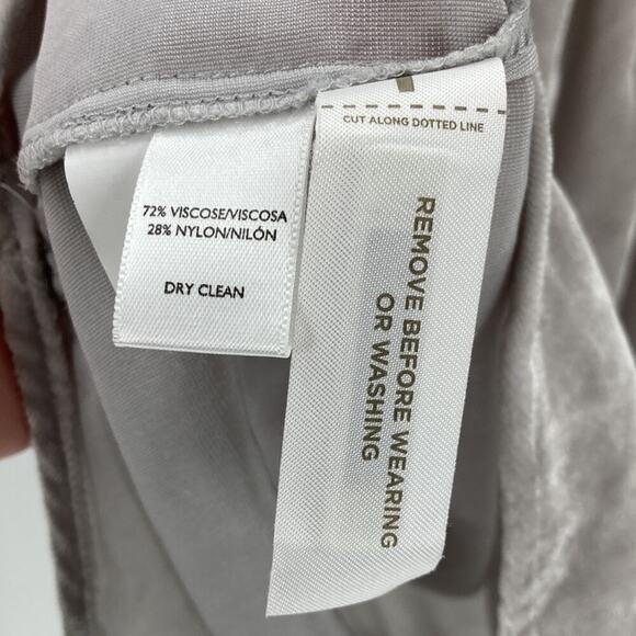 Loft grey velvet flutter sleeve chic holiday semi formal loose fit top size s - Picture 5 of 5